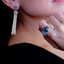 Cargar imagen en el visor de la galería, Aretes Tazol Perla Japonesa oro 14k