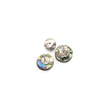 Cargar imagen en el visor de la galería, Arete Broquel Redondo Abulón, plata 950