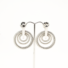 Cargar imagen en el visor de la galería, Arete 3 Aros Soga plata 950