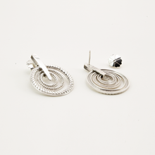 Cargar imagen en el visor de la galería, Arete 3 Aros Soga plata 950