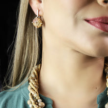 Cargar imagen en el visor de la galería, Aretes Flor Jasper plata 950