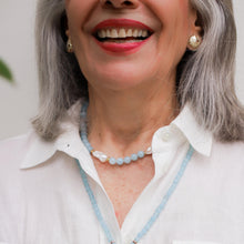 Cargar imagen en el visor de la galería, Collar Aguamarina plata 950