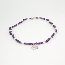 Cargar imagen en el visor de la galería, Collar Amatista Mandala plata 950