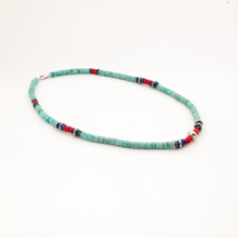 Cargar imagen en el visor de la galería, Collar Estilo Santa Fe Amazonita Azul plata 950