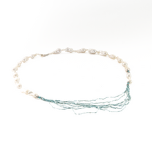 Cargar imagen en el visor de la galería, Collar Perlas Barroca con Turquesa plata 950