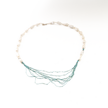 Cargar imagen en el visor de la galería, Collar Perlas Barroca con Turquesa plata 950