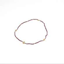 Cargar imagen en el visor de la galería, Collar Trébol Rubí Rojo, Oro 14k