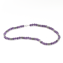 Cargar imagen en el visor de la galería, Collar Amatista Facetado plata 950