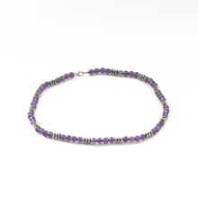 Cargar imagen en el visor de la galería, Collar Amatista Facetado plata 950