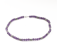 Cargar imagen en el visor de la galería, Collar Amatista Facetado plata 950