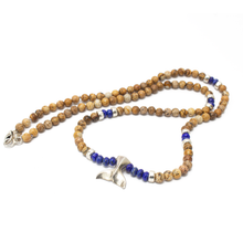 Cargar imagen en el visor de la galería, Collar Cola de Ballena Lapislázuli Jaspe plata 950