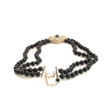 Cargar imagen en el visor de la galería, Collar Baker Ónix, plata 950