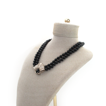 Cargar imagen en el visor de la galería, Collar Baker Ónix, plata 950