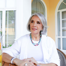 Cargar imagen en el visor de la galería, Collar Estilo Santa Fe Amazonita Cubo Azul plata 950