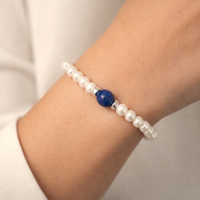 Cargar imagen en el visor de la galería, Pulsera Perla Lapislazuli plata 950