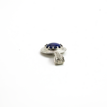 Cargar imagen en el visor de la galería, Dije Redondo Lapislázuli Cabujón plata 950