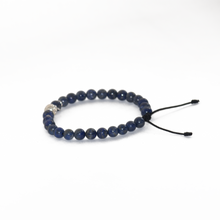 Cargar imagen en el visor de la galería, Pulsera Buho Lapislázuli plata 950