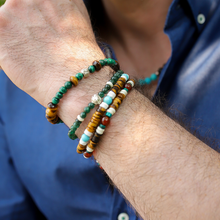 Cargar imagen en el visor de la galería, Pulsera Ojo de Tigre plata 950