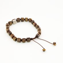 Cargar imagen en el visor de la galería, Pulsera Logo Ojo de Tigre Cubo plata 950