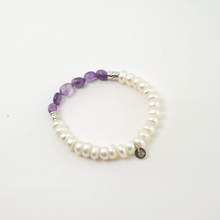 Cargar imagen en el visor de la galería, Pulsera Perla Amatista plata 950