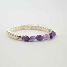Cargar imagen en el visor de la galería, Pulsera Perla Amatista plata 950
