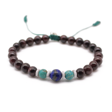 Cargar imagen en el visor de la galería, Pulsera Granate Turquesa plata 950