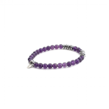 Cargar imagen en el visor de la galería, Pulsera Amatista Hematita, plata 950