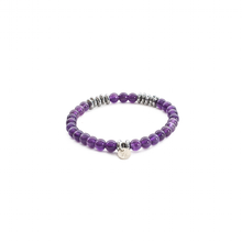 Cargar imagen en el visor de la galería, Pulsera Amatista Hematita, plata 950