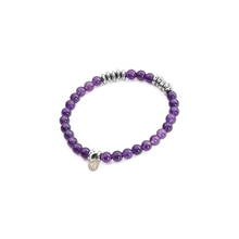 Cargar imagen en el visor de la galería, Pulsera Amatista Hematita, plata 950