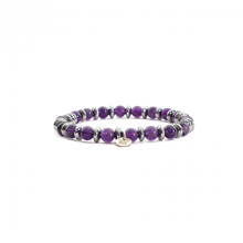 Cargar imagen en el visor de la galería, Pulsera Amatista Hematita, plata 950