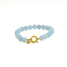Cargar imagen en el visor de la galería, Pulsera Aguamarina, plata 950
