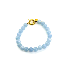 Cargar imagen en el visor de la galería, Pulsera Aguamarina, plata 950