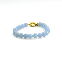 Cargar imagen en el visor de la galería, Pulsera Aguamarina, plata 950