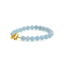 Cargar imagen en el visor de la galería, Pulsera Aguamarina, plata 950