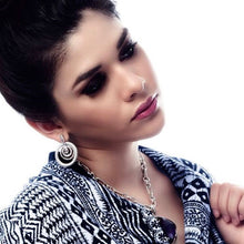 Cargar imagen en el visor de la galería, Arete 3 Aros Soga plata 950