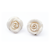 Cargar imagen en el visor de la galería, Arete Rosa Hueso plata 950