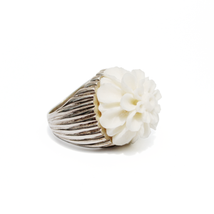 Anillo flor china plata 950 - Joyeria Cristina Fernandez