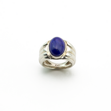 Cargar imagen en el visor de la galería, Anillo Intaglìo2 Lapislázuli Cabujòn plata 950