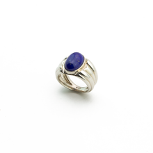 Cargar imagen en el visor de la galería, Anillo Intaglìo2 Lapislázuli Cabujòn plata 950