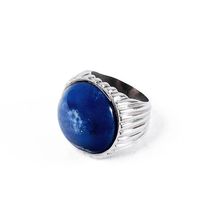 Cargar imagen en el visor de la galería, Anillo Fina Lapislázuli plata 950