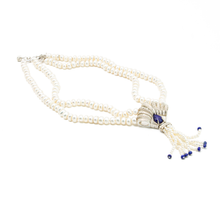 Cargar imagen en el visor de la galería, Collar Perla Dije Baker Lapislázuli plata 950