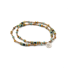 Cargar imagen en el visor de la galería, Collar Jasper Turquesa Dije Janus plata 950