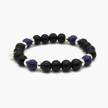 Cargar imagen en el visor de la galería, Pulsera Ónix Lapislázuli plata 950