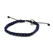 Cargar imagen en el visor de la galería, Pulsera Tejida Lapislázuli plata 950