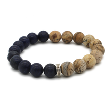 Cargar imagen en el visor de la galería, Pulsera Jasper Lapislázuli plata 950