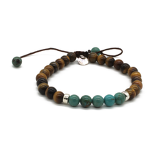 Cargar imagen en el visor de la galería, Pulsera Ojo de Tigre plata 950