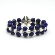 Cargar imagen en el visor de la galería, Pulsera Logo Lapislázuli plata 950