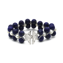 Cargar imagen en el visor de la galería, Pulsera Logo Lapislázuli plata 950