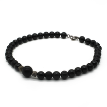 Cargar imagen en el visor de la galería, Collar Ónix Logo plata 950