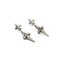 Cargar imagen en el visor de la galería, Arete Flor de Lis plata 950